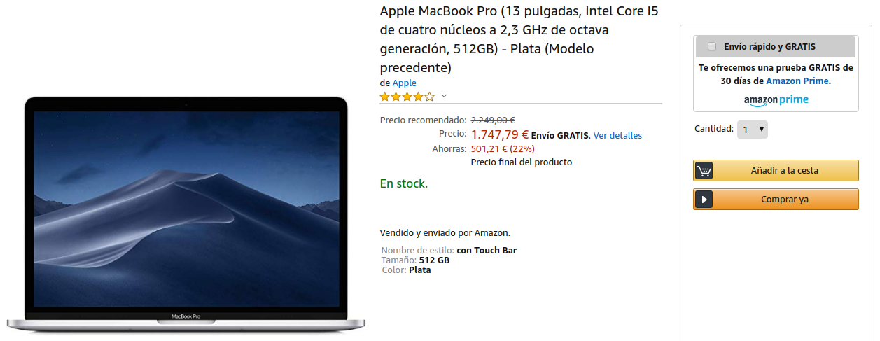 Apple MacBook Pro on Amazon